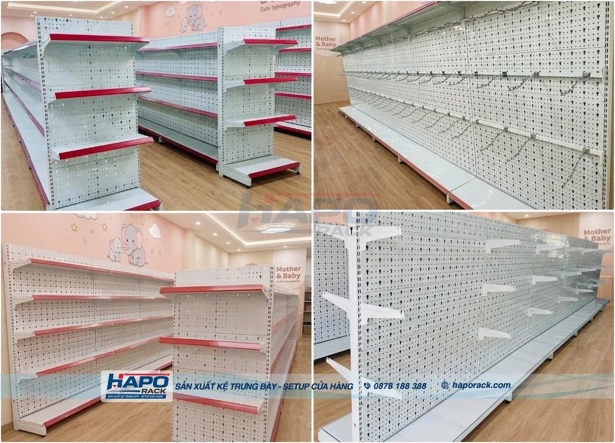 Thiết Kế Kệ Trưng Bày Sữa Cho Shop Mẹ & Bé Chuyên Nghiệp, Hiện Đại