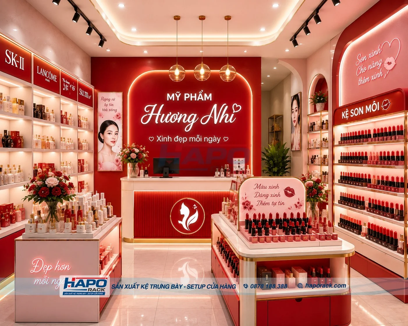 Top 10 Mẫu Kệ Trưng Bày Son Môi Đẹp Cho Cửa Hàng Mỹ Phẩm