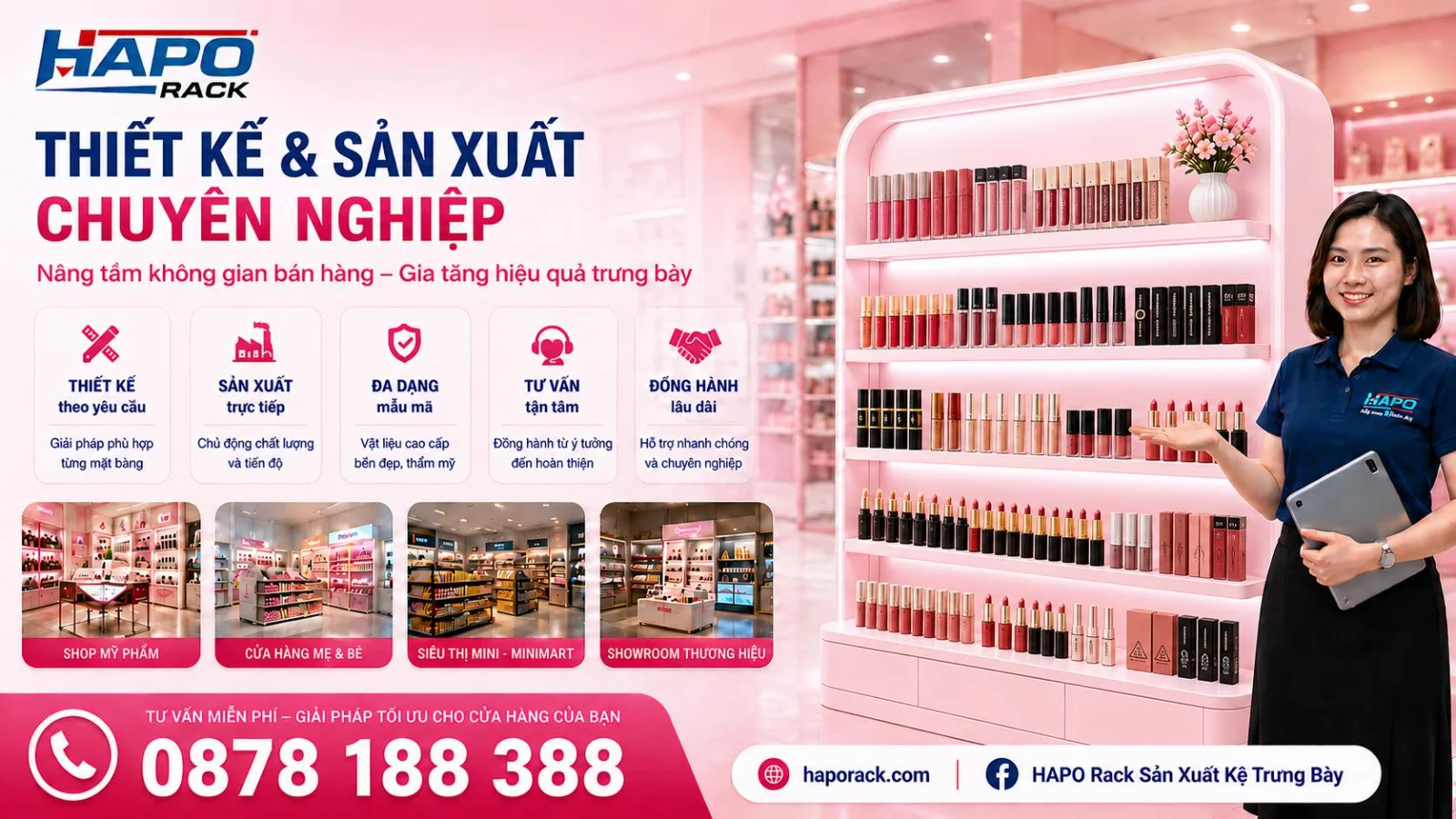 Top Kệ Trưng Bày Son Môi Đẹp, Hiện Đại Được Ưa Chuộng 2026