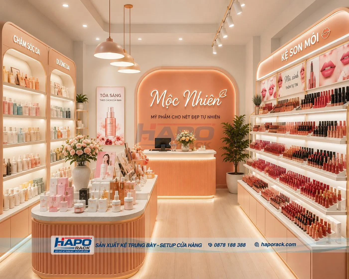Top Mẫu Kệ Son Môi Đẹp Giúp Shop Mỹ Phẩm Thu Hút Khách Hàng