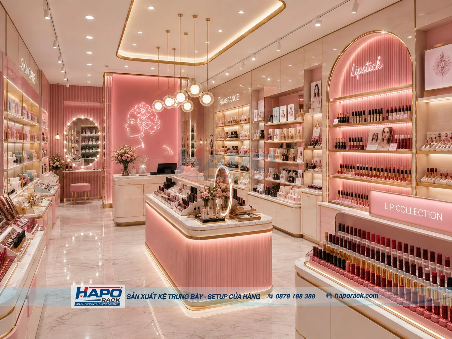 Top Mẫu Kệ Son Môi Đẹp Giúp Shop Mỹ Phẩm Thu Hút Khách Hàng