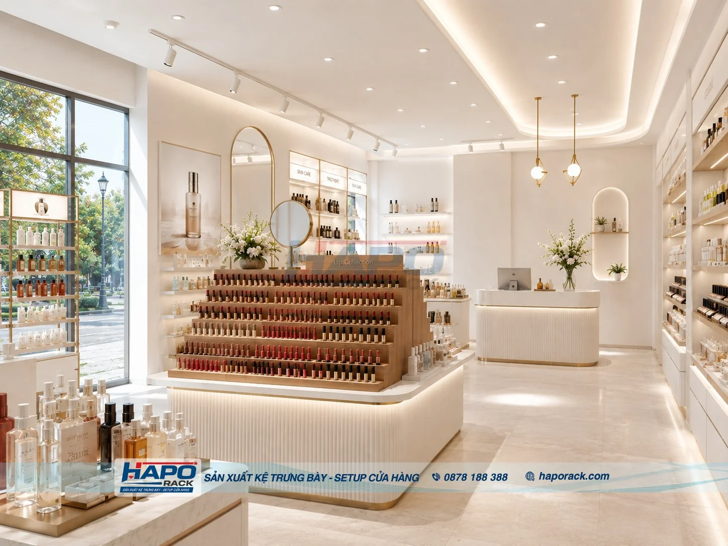 Top Mẫu Kệ Son Môi Hiện Đại Phù Hợp Mọi Shop Mỹ Phẩm