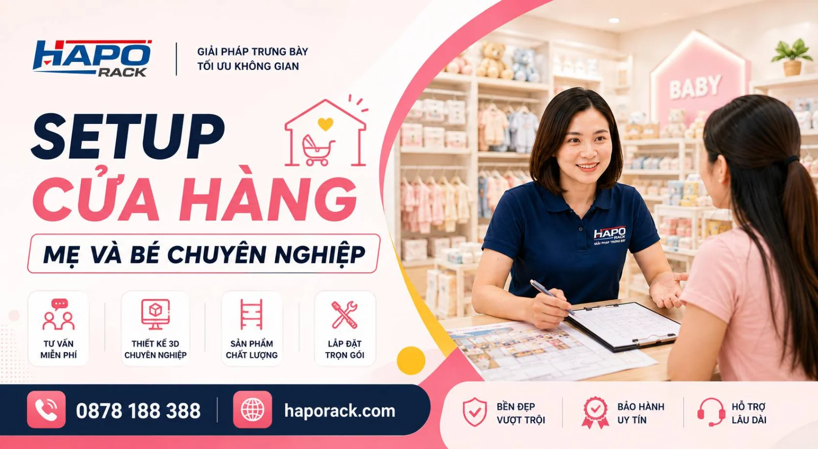 Top Mẫu Kệ Trưng Bày Cửa Hàng Mẹ Và Bé Đẹp, Dễ Sắp Xếp