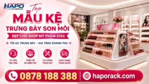 Top Mẫu Kệ Trưng Bày Son Môi Đẹp Cho Shop Mỹ Phẩm Năm 2026