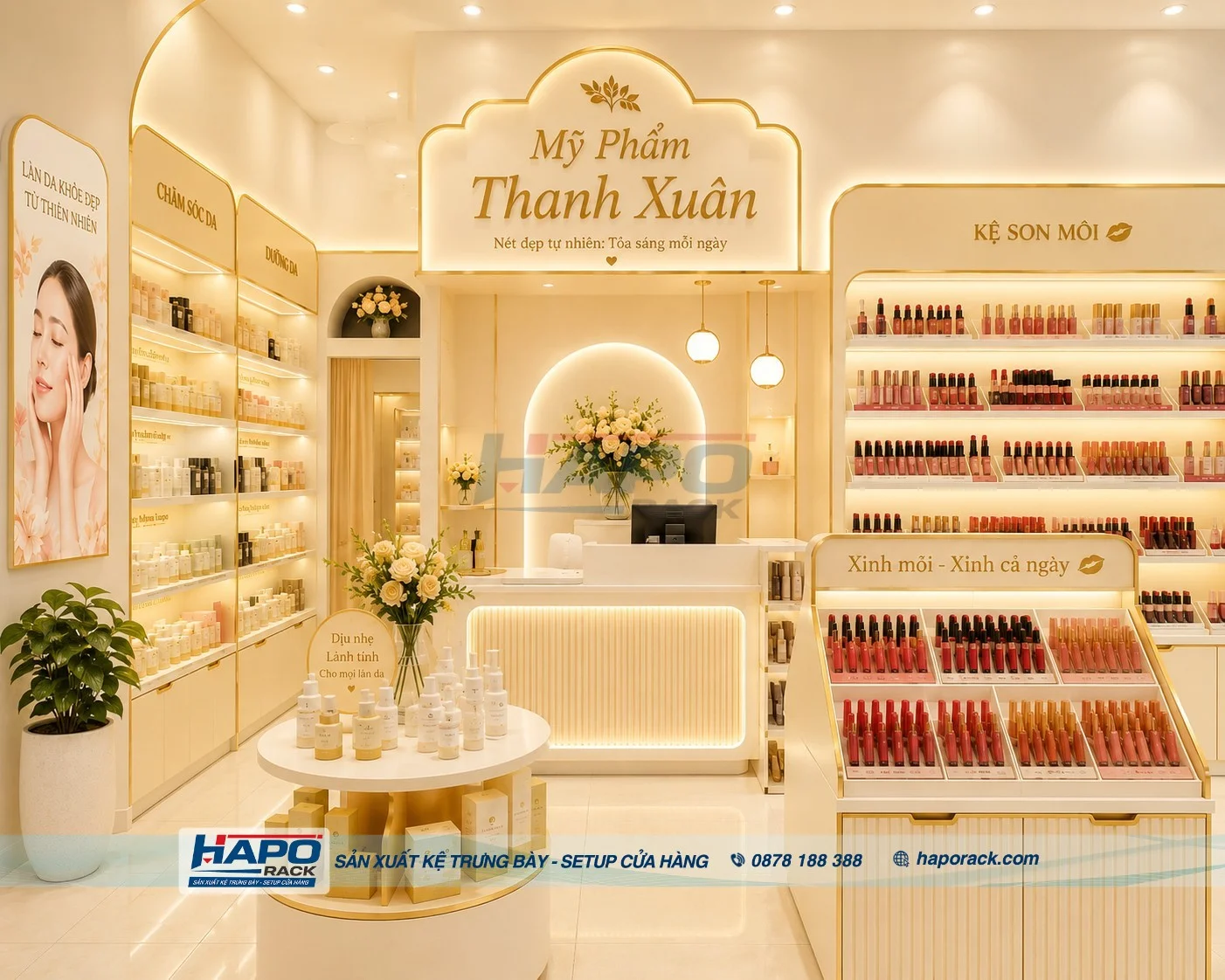 Top Thiết Kế Kệ Trưng Bày Son Môi Đẹp, Tối Ưu Không Gian Bán Hàng
