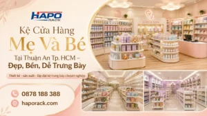 Kệ Cửa Hàng Mẹ Và Bé Tại P. Thuận An TP. HCM – Gọn Đẹp, Dễ Phân Loại Hàng Hóa