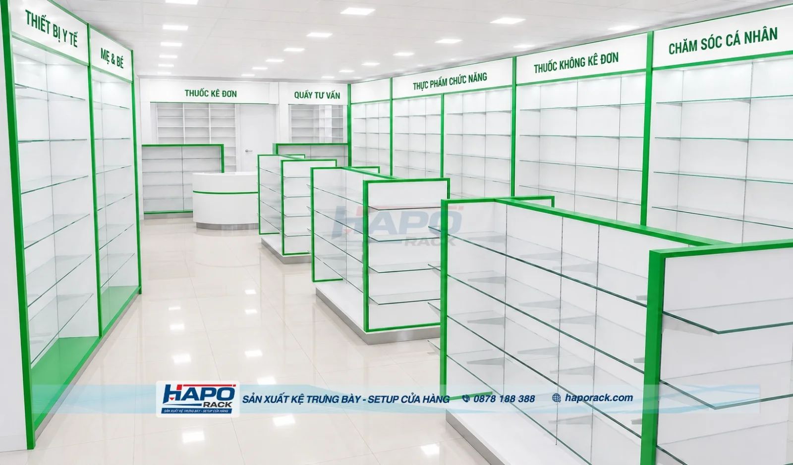 Kệ Nhà Thuốc Đẹp, Chắc Chắn, Dễ Bố Trí Theo Tiêu Chí GPP