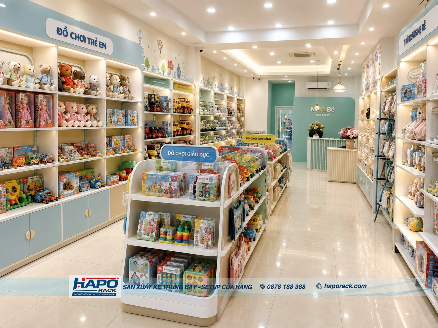 Kệ Đồ Chơi Trẻ Em Cho Cửa Hàng Mẹ Và Bé Đẹp, Chắc Chắn