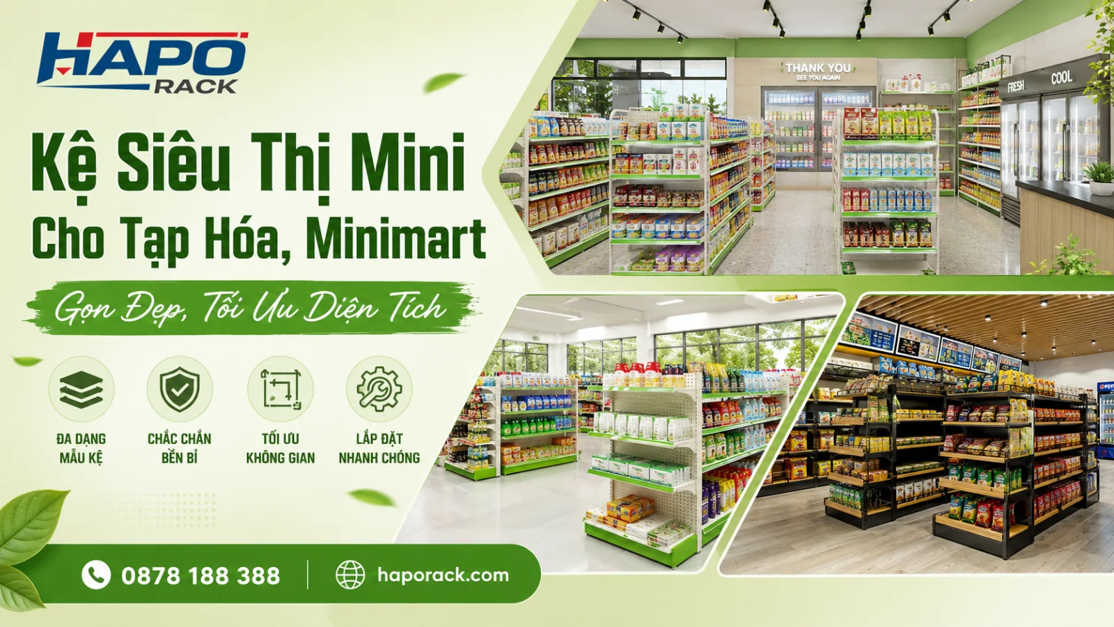 Kệ Siêu Thị Mini Cho Tạp Hóa, Minimart Giúp Trưng Bày Gọn Gàng