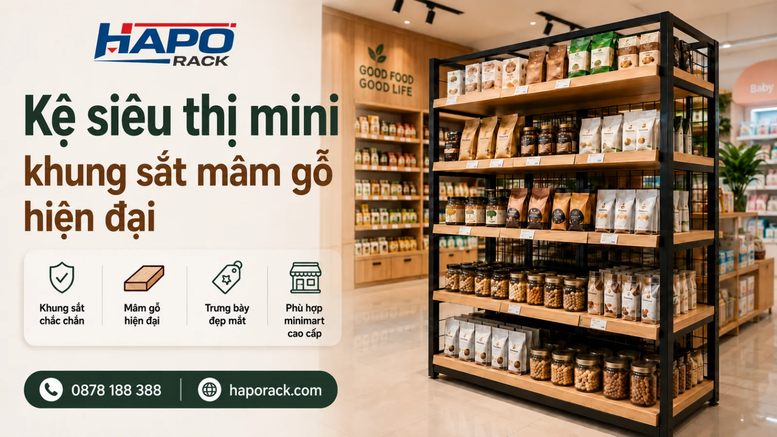 Kệ Siêu Thị Mini Đẹp, Chắc Chắn Cho Tạp Hóa Và Minimart Nhỏ