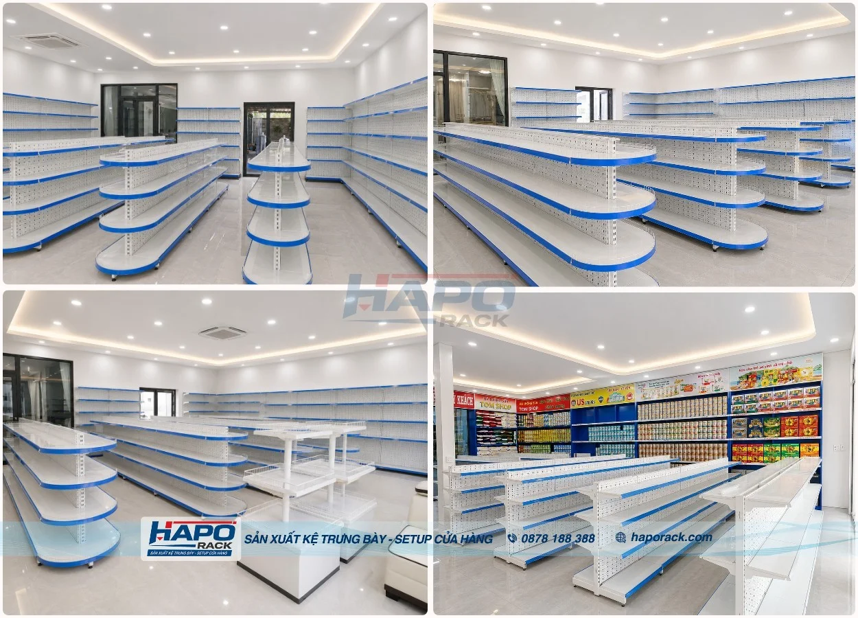 Kệ Siêu Thị Mini Gọn Đẹp Cho Tạp Hóa, Minimart Và Cửa Hàng Tiện Lợi