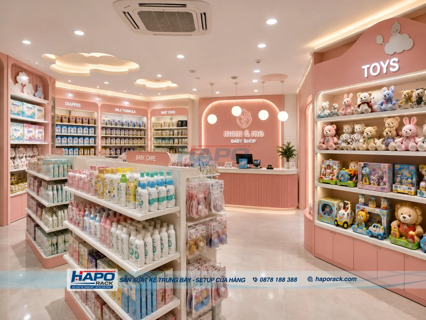 Kệ Trưng Bày Đồ Chơi Trẻ Em Dễ Bố Trí Cho Shop Mẹ Và Bé