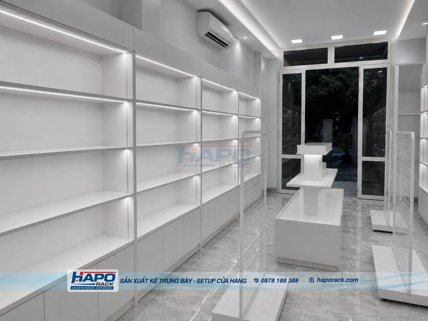 Mẫu Thi Công Cửa Hàng Mỹ Phẩm Tại P. Thuận An TP. HCM Đẹp, Hiện Đại