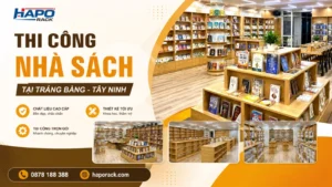 Thi Công Nội Thất Nhà Sách Tại Trảng Bàng - Tây Ninh | HAPO RACK