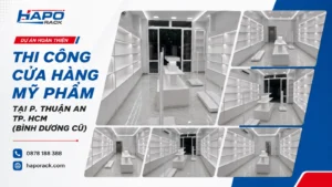 Thi Công Shop Mỹ Phẩm Tại P. Thuận An TP. HCM Tối Ưu Không Gian