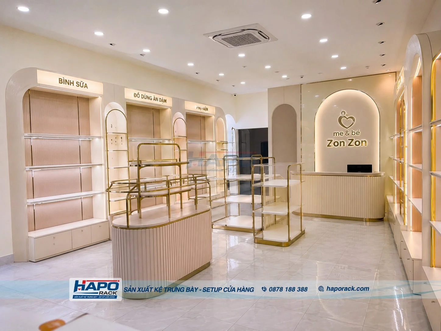Thiết Kế Kệ Trưng Bày Cửa Hàng Mẹ Và Bé Tại P. Thông Tây Hội TP. HCM Khoa Học, Hiện Đại