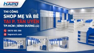 Thi Công Nội Thất Shop Mẹ Và Bé Tại P. Tân Uyên, TP.HCM
