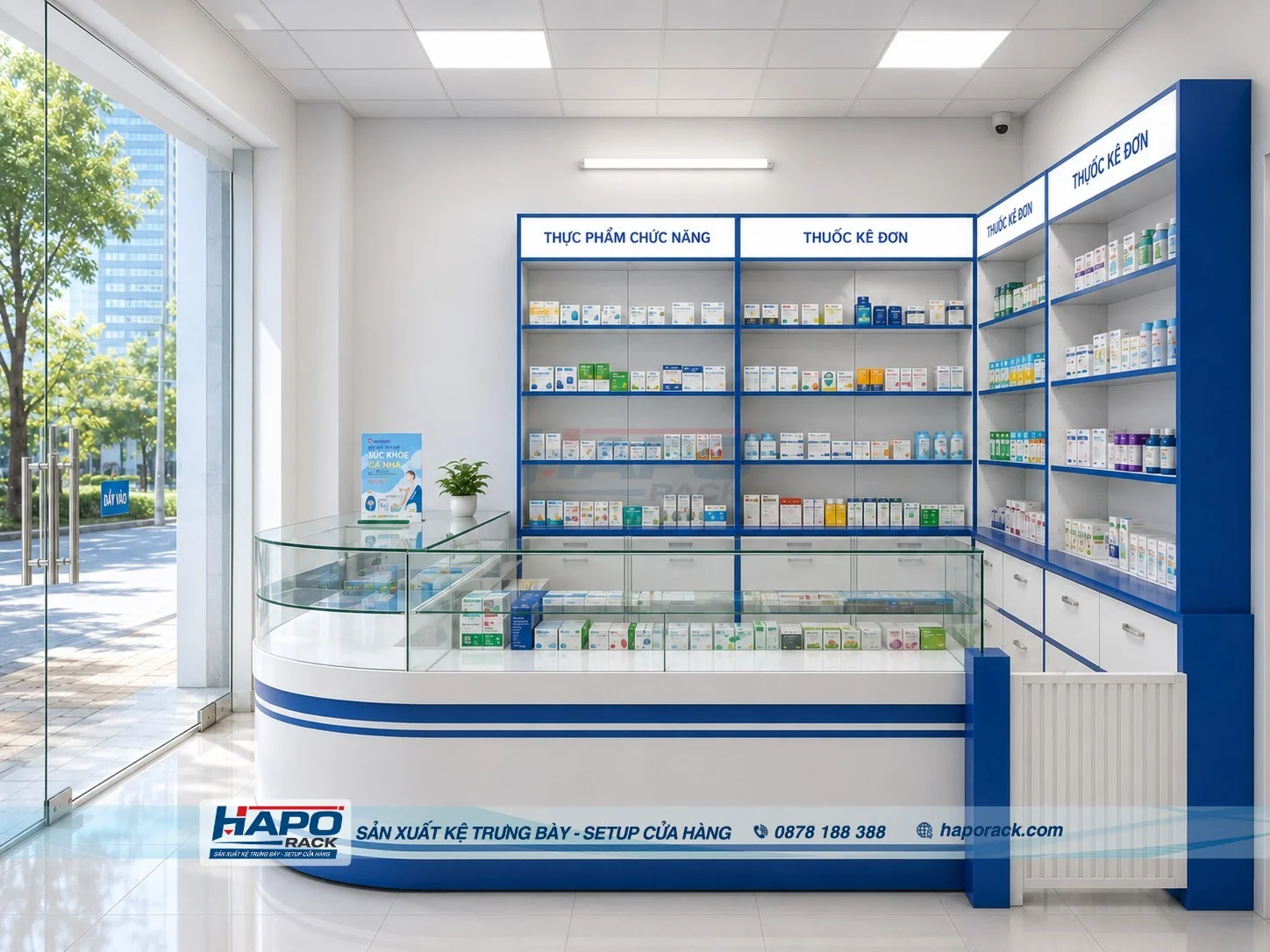20+ Mẫu Kệ Trưng Bày Thực Phẩm Chức Năng Bền Chắc Tiết Kiệm Diện Tích