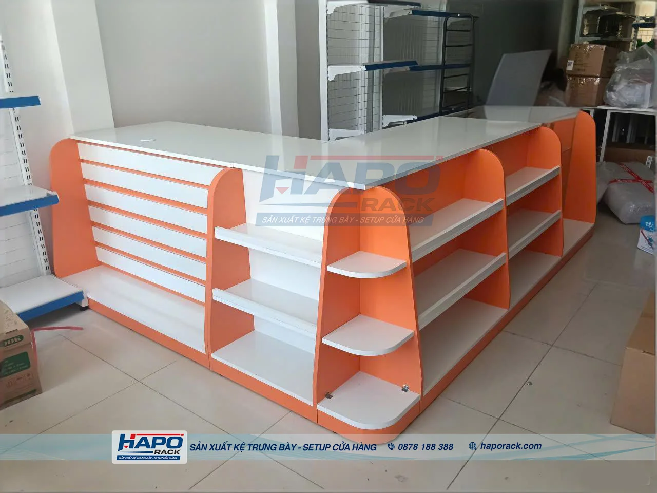 Bàn Thu Ngân Cửa Hàng 2027 – Đẹp, Bền, Tiết Kiệm Diện Tích