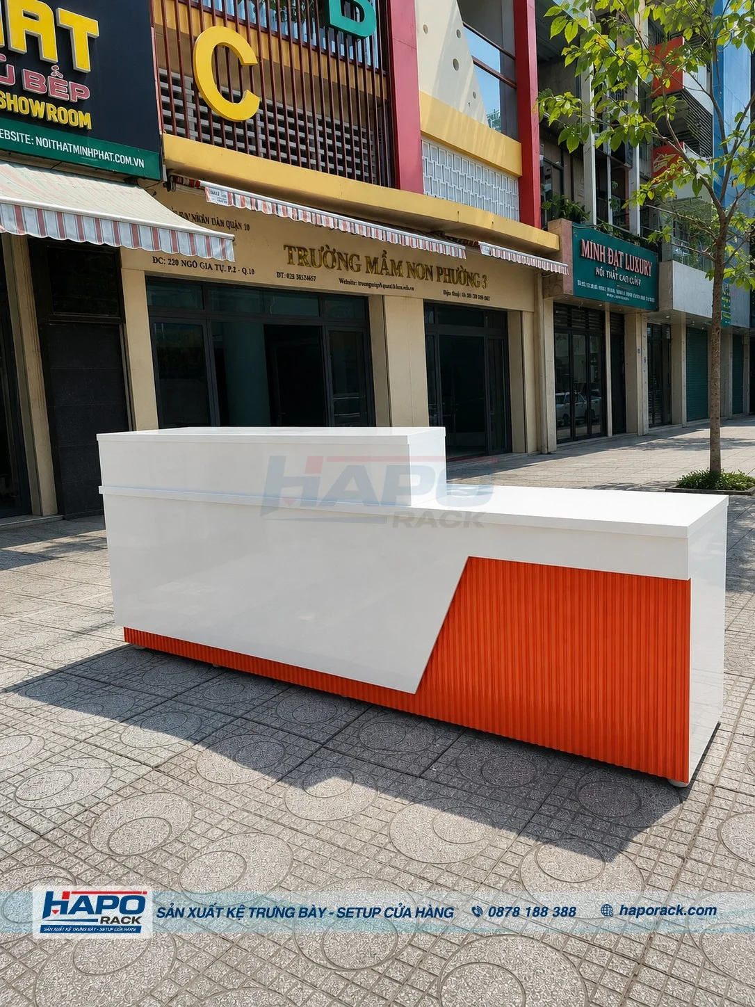 Bàn Thu Ngân Gỗ 2027 – Sang Trọng, Bền Đẹp, Tiện Dụng