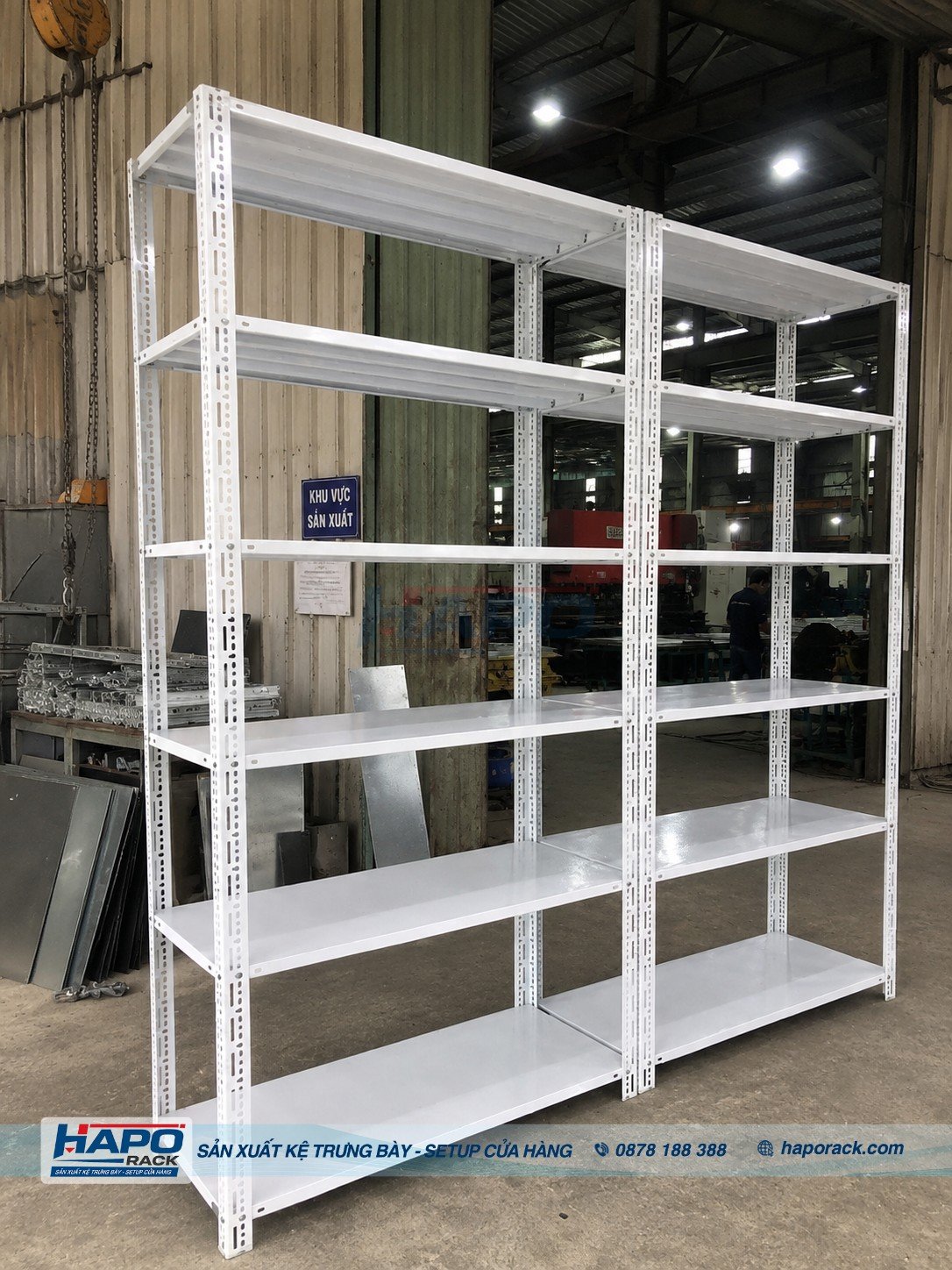 Kệ Sắt V Lỗ 6 Tầng – Tối Ưu Không Gian, Chịu Tải Tốt, Dễ Lắp Ráp