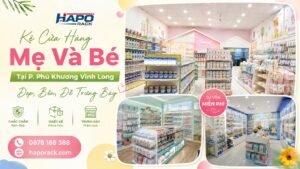 Sản Xuất Kệ Cửa Hàng Mẹ Và Bé Tại P. Phú Khương Vĩnh Long – Đẹp, Bền, Dễ Sắp Xếp