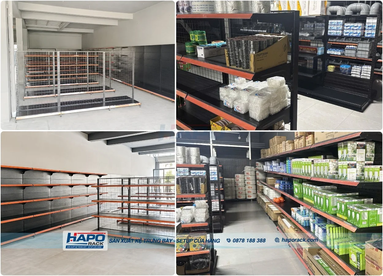 Giá Kệ Trưng Bày Thiết Bị Điện Nước Đẹp, Chịu Tải Tốt Mới Nhất 2027