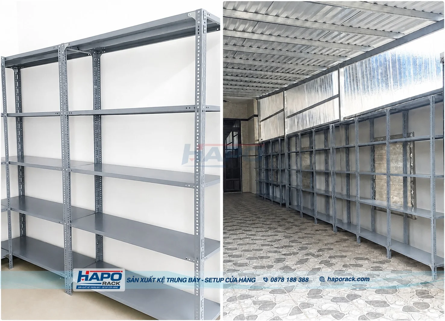 Giá Kệ V Lỗ Mới Nhất – Mẫu 3, 4, 5, 6 Tầng Bền Chắc