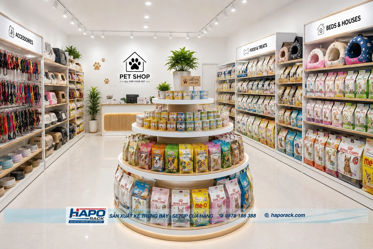 Kệ Cửa Hàng Thú Cưng 2027 – Mẫu Đẹp, Bền, Dễ Trưng Bày