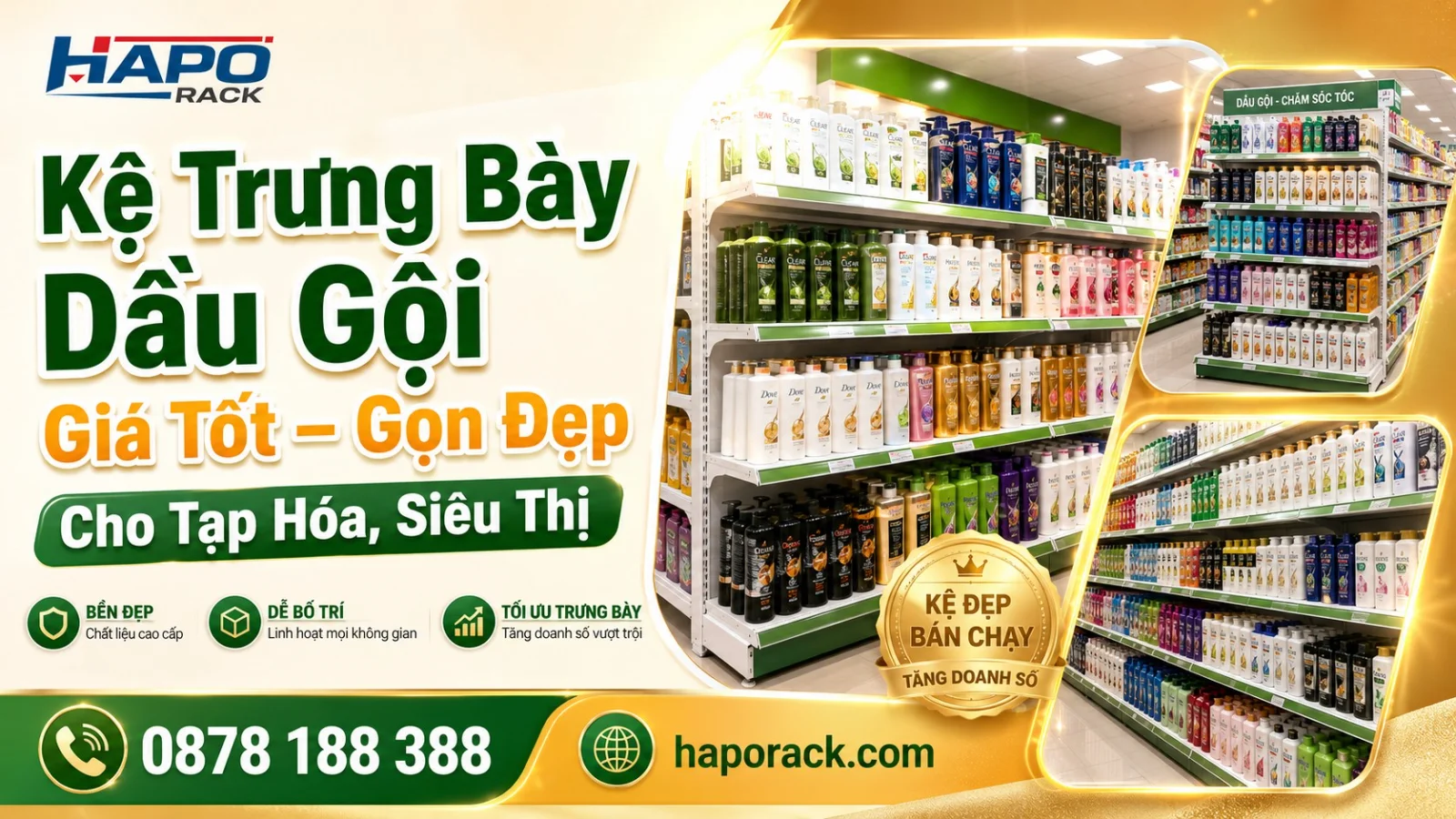 Kệ Dầu Gội Giá Tốt – Giải Pháp Trưng Bày Gọn Gàng, Tiện Lợi