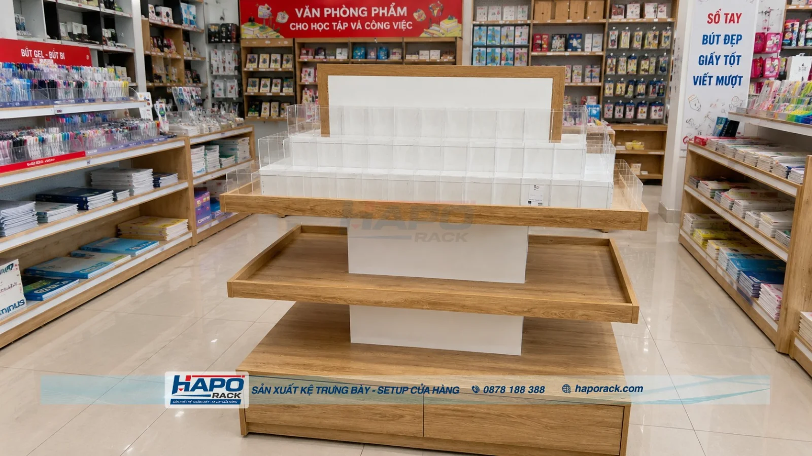Kệ Để Bút Mica Đẹp – Mẫu Nhiều Tầng Cho Nhà Sách, Cửa Hàng VPP