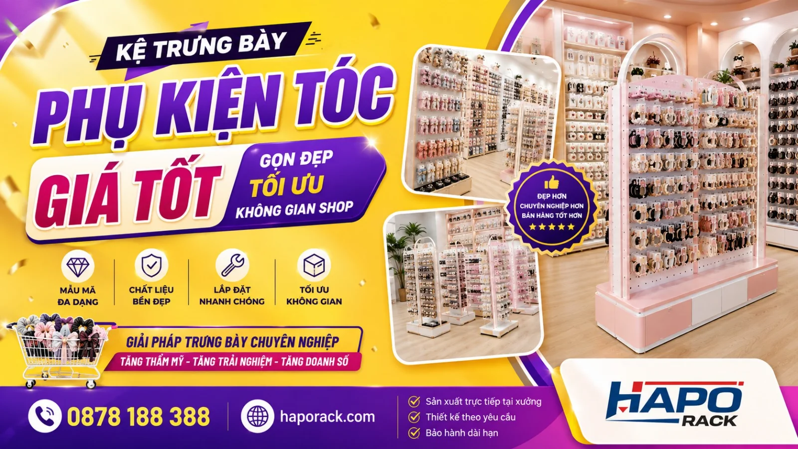 Kệ Lưng Lưới Treo Phụ Kiện – Gọn Nhẹ, Dễ Bố Trí Cho Shop