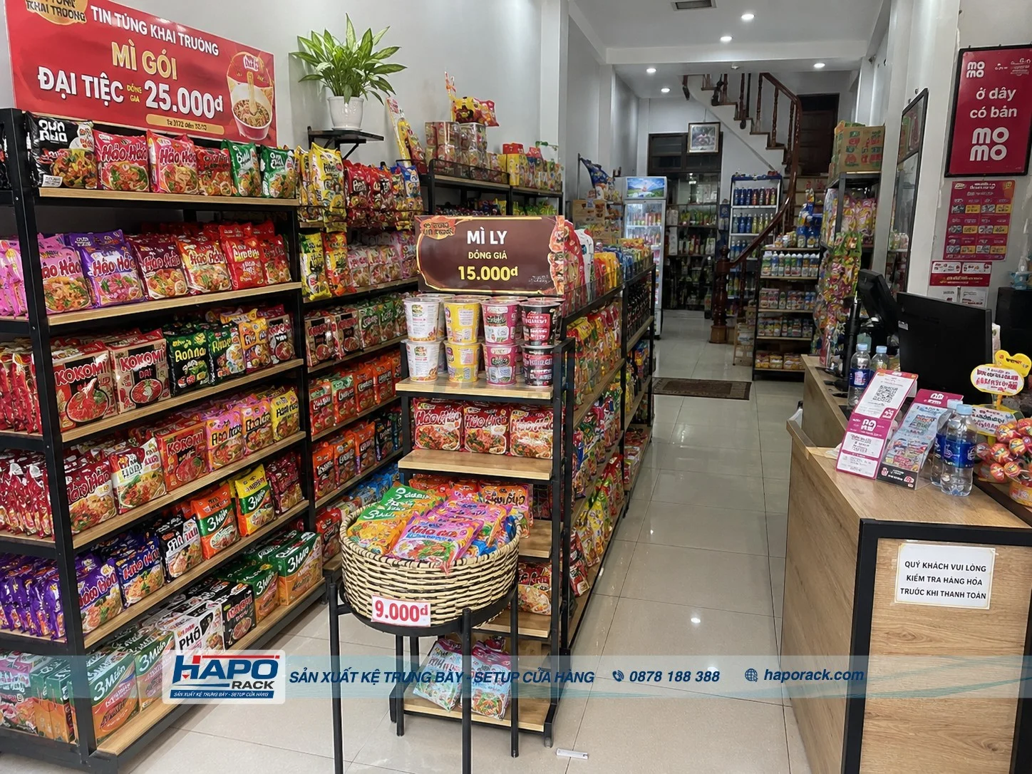 Kệ Mì Tôm Đẹp, Chắc Chắn, Tối Ưu Trưng Bày Cho Cửa Hàng