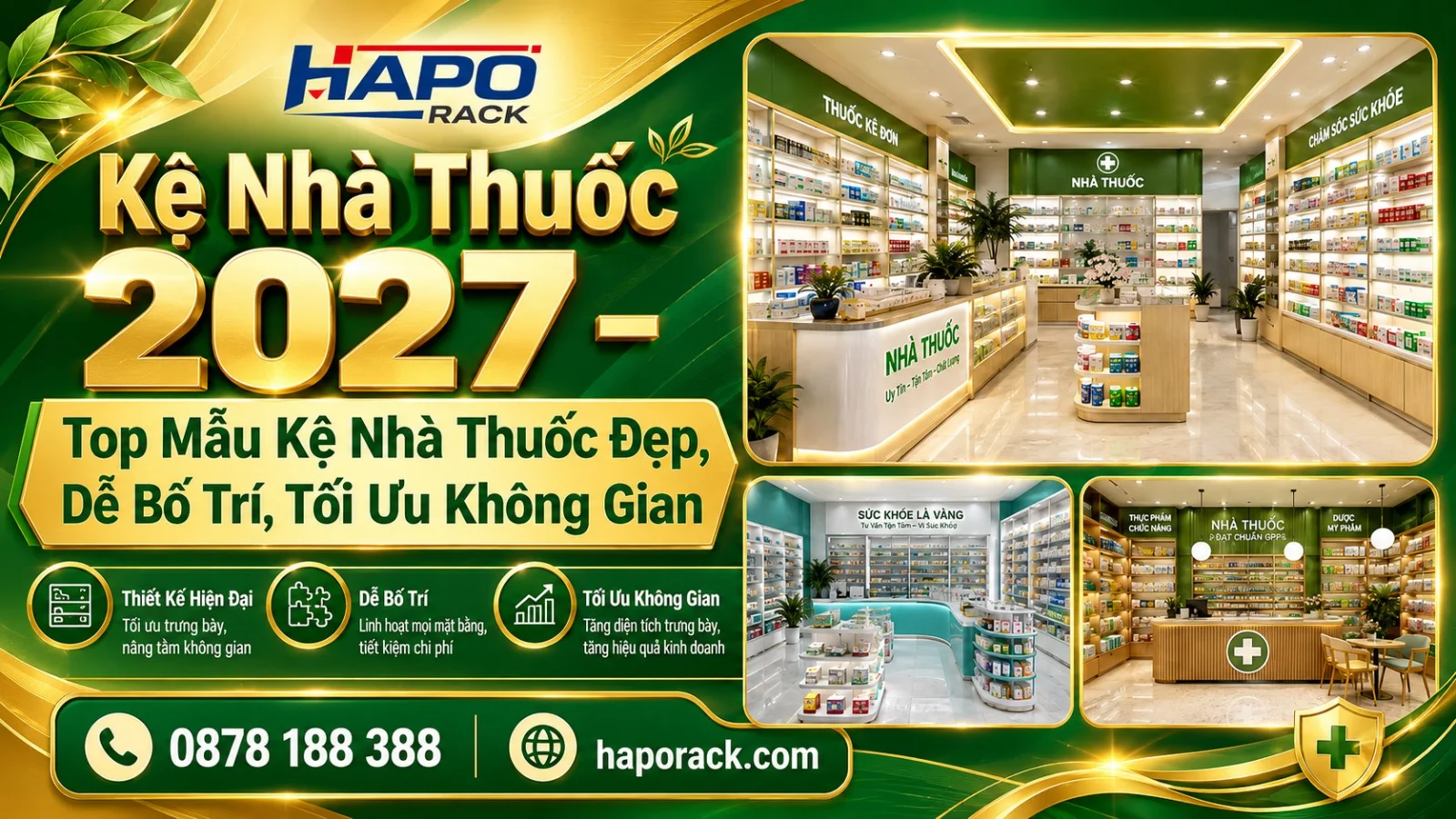 Kệ Nhà Thuốc 2027 – Mẫu Hiện Đại, Gọn Gàng, Dễ Sắp Xếp