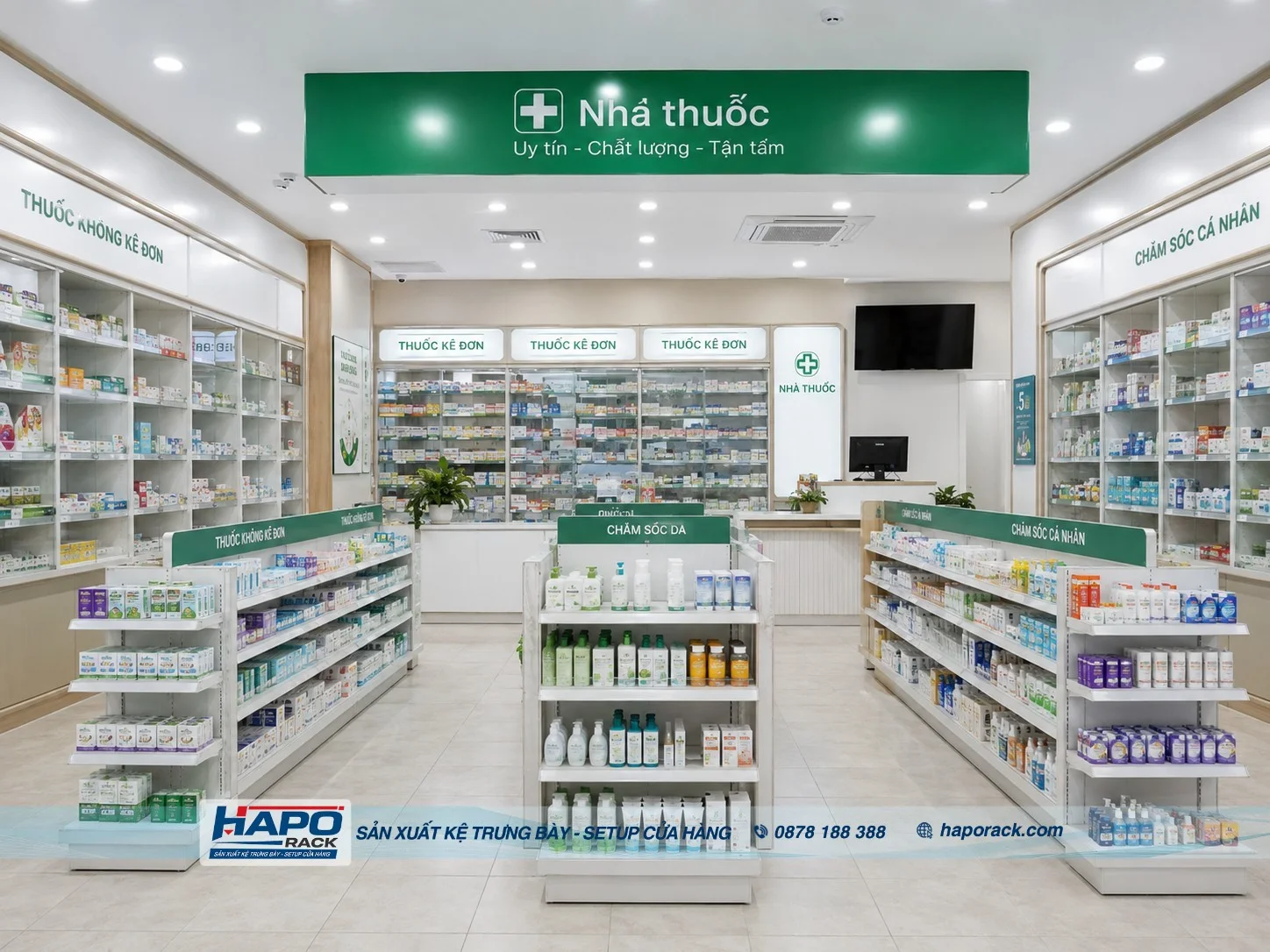 Kệ Nhà Thuốc 2027 – Mẫu Kệ Đẹp Cho Nhà Thuốc Nhỏ Và Vừa