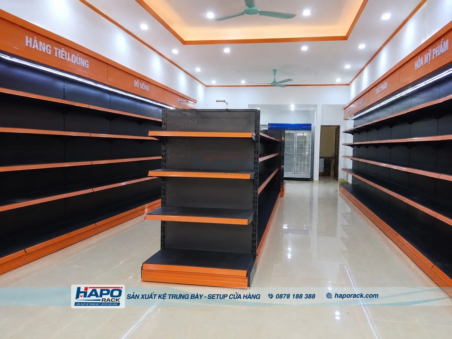 Kệ Đôi Siêu Thị Mini – Mẫu Kệ Giữa Nhà Đẹp, Dễ Setup Cửa Hàng