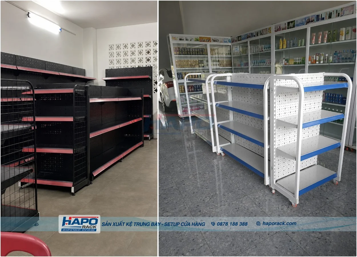 Kệ Đơn Tôn Lỗ Hay Kệ Đôi Tôn Lỗ Phù Hợp Với Cửa Hàng?