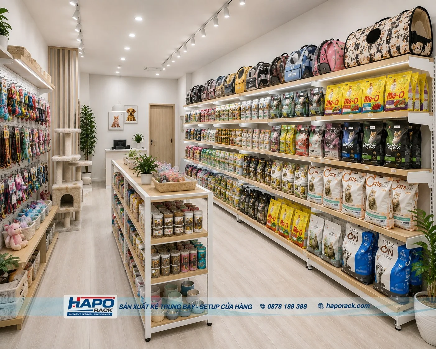 Kệ Pet Shop 2027 – Kệ Cửa Hàng Chó Mèo Đẹp, Bền, Giá Hợp Lý