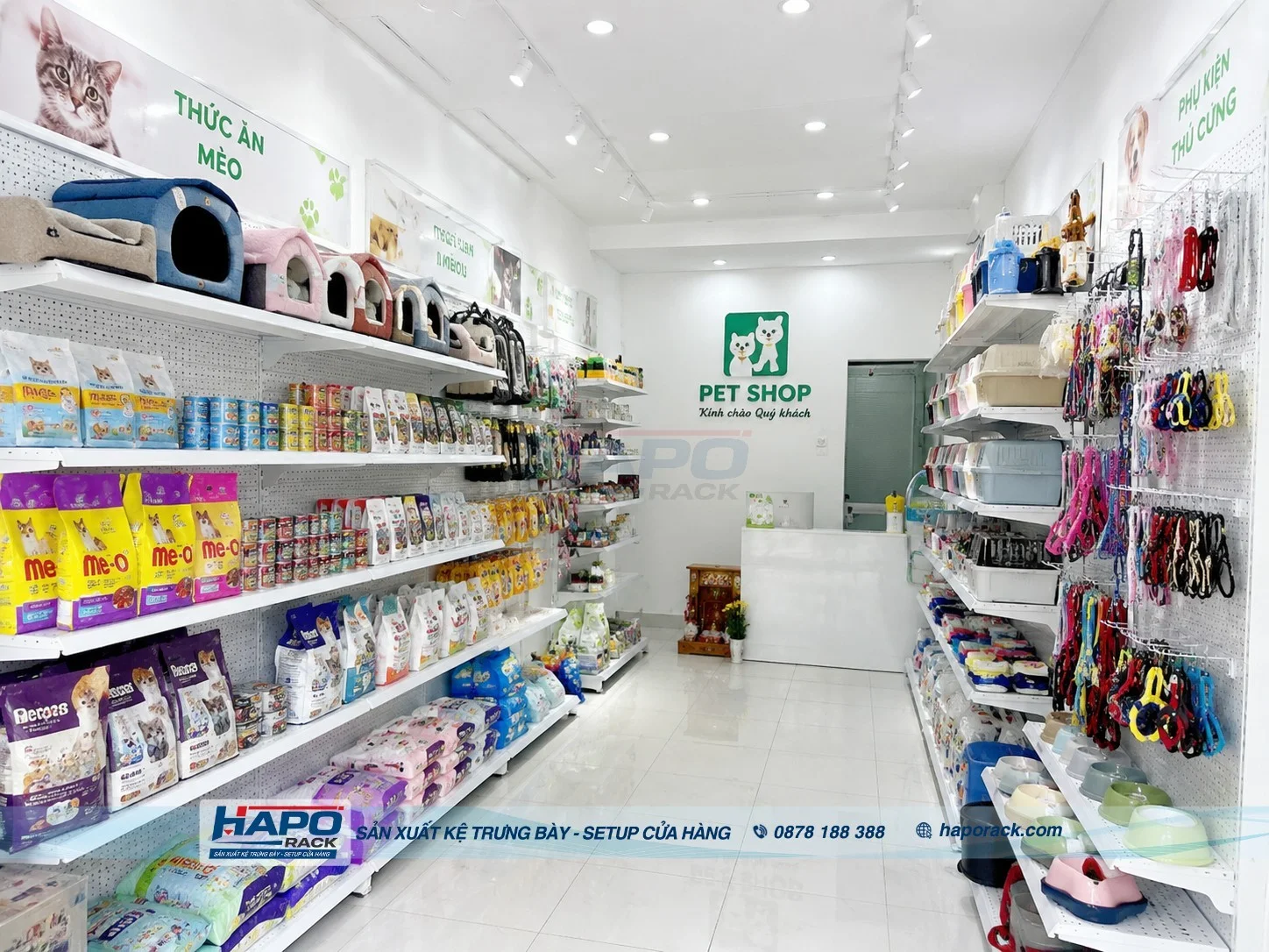 Kệ Pet Shop 2027 – Kệ Phụ Kiện Thú Cưng Đẹp, Dễ Trưng Bày