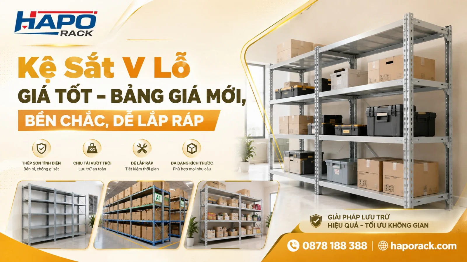 Kệ Sắt V Lỗ Đa Năng – Giá Tốt, Nhiều Kích Thước, Dễ Lắp Ráp