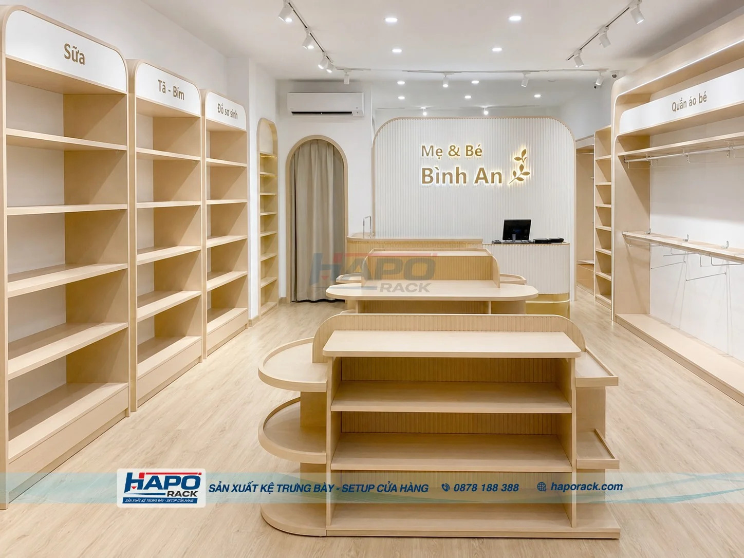 Kệ Shop Mẹ Và Bé Tại P. Tân An TP. Cần Thơ Đẹp, Tiện Dụng