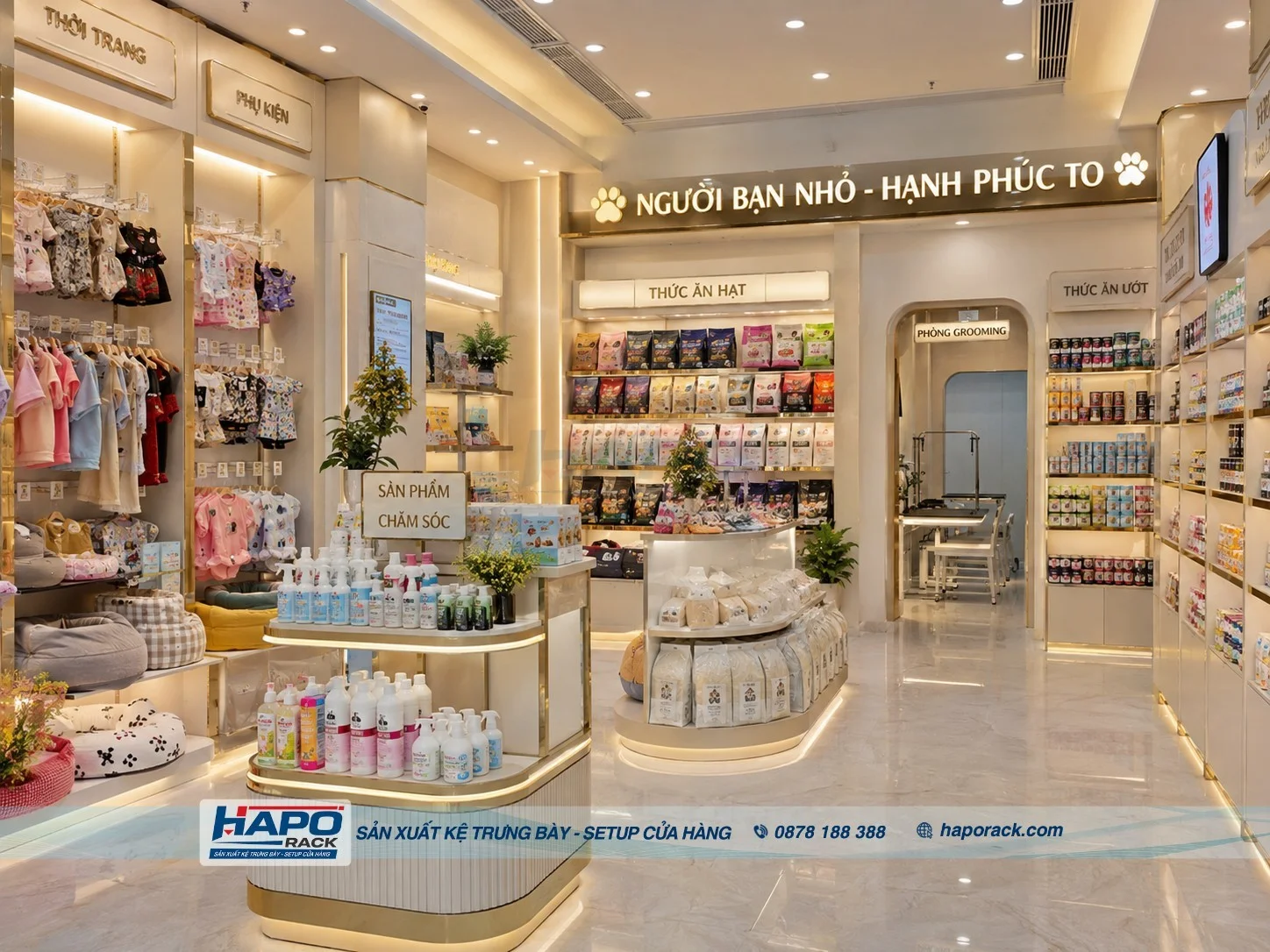 Kệ Shop Thú Cưng 2027 – Mẫu Kệ Đẹp, Hiện Đại, Giá Tốt