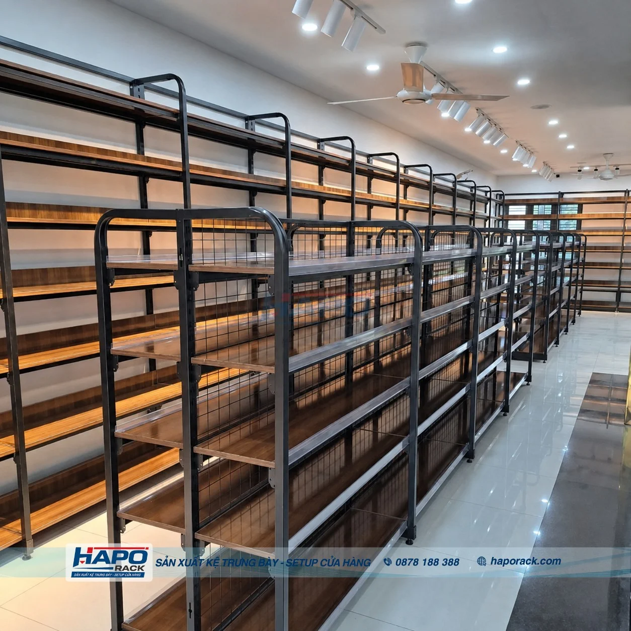 Kệ Siêu Thị 1 Mặt 2027 – Bền Chắc, Chịu Tải Tốt, Phù Hợp Nhiều Mặt Bằng