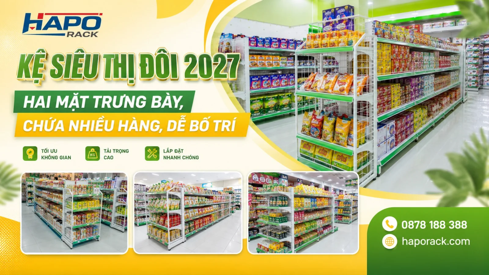 Kệ Siêu Thị 2 Mặt Giá Tốt – Chứa Nhiều Hàng, Tối Ưu Lối Đi