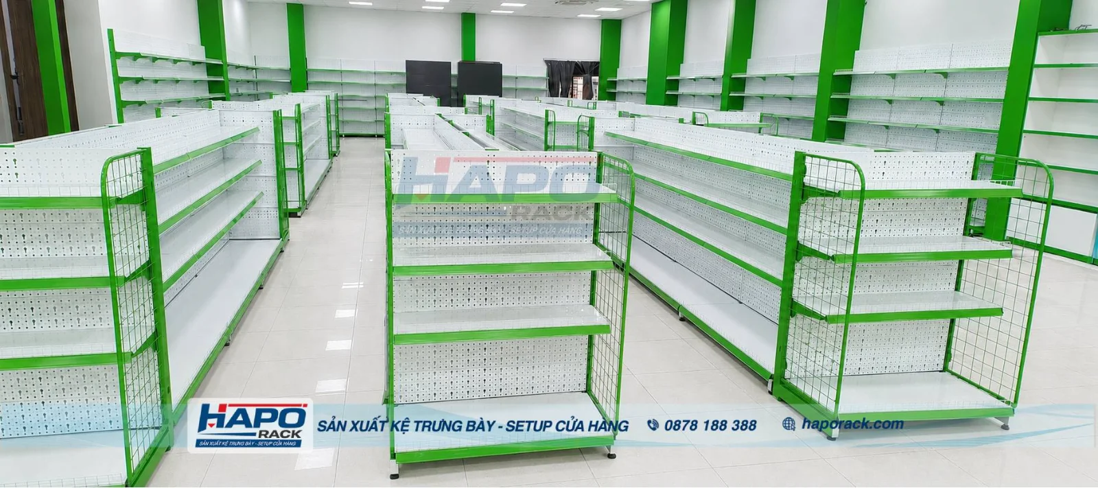 Kệ Siêu Thị 2 Mặt Giữa Nhà – Giải Pháp Trưng Bày Gọn Gàng, Khoa Học