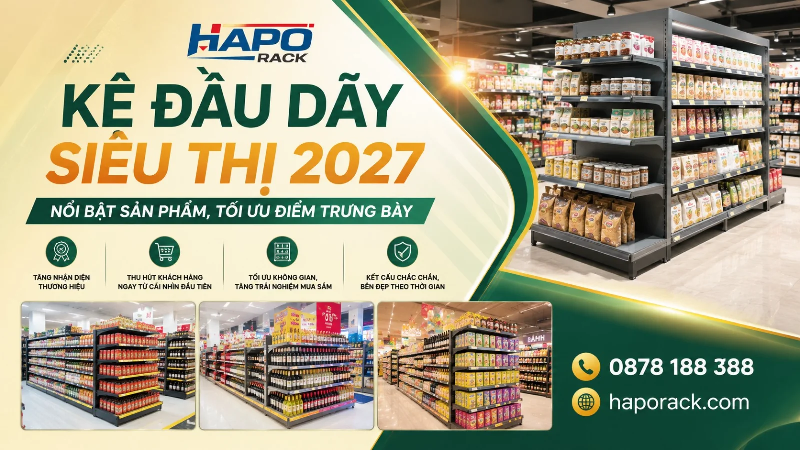 Kệ Siêu Thị Đầu Dãy Đẹp 2027 – Phù Hợp Siêu Thị, Minimart Và Cửa Hàng Tiện Lợi