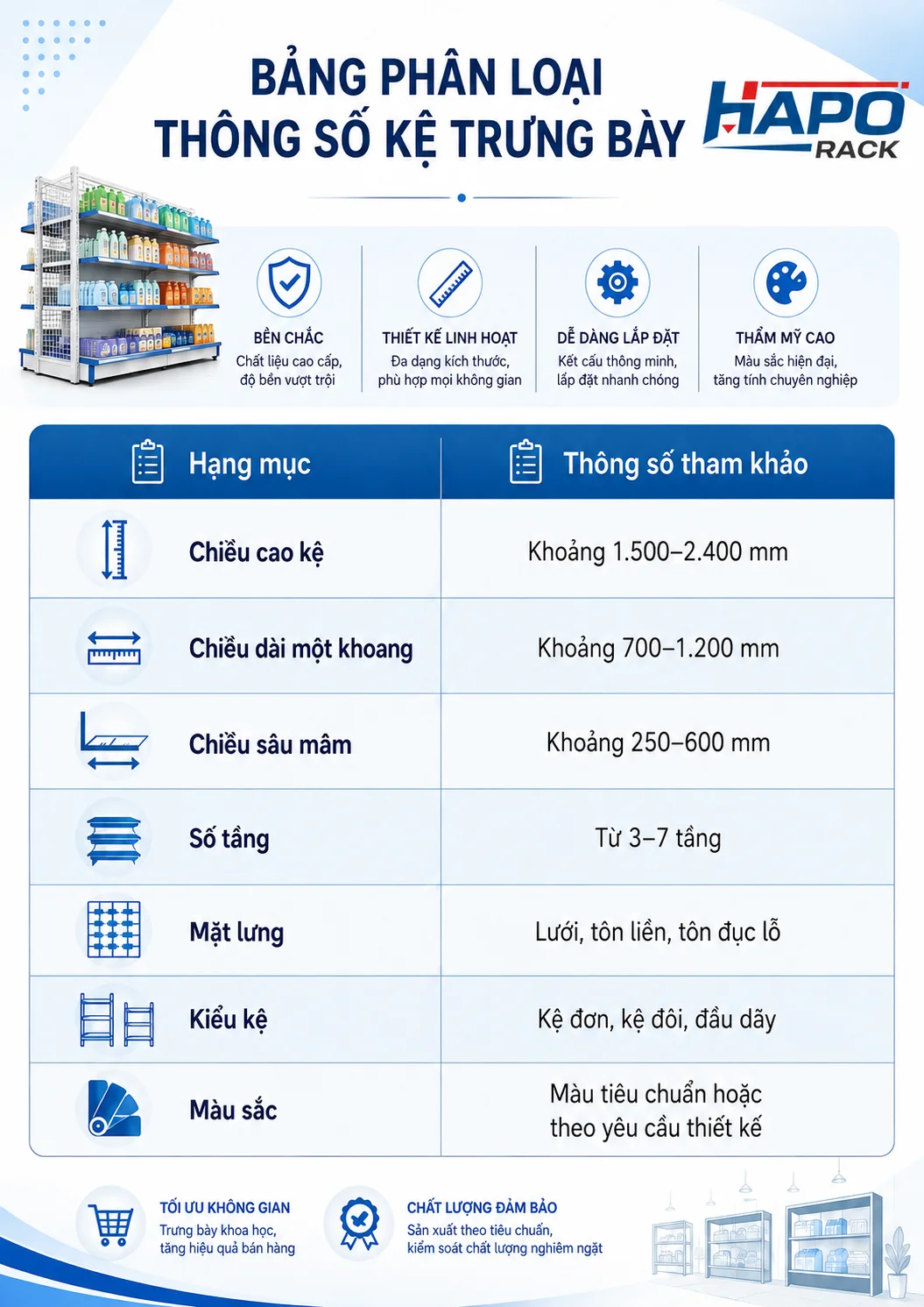 Kệ Siêu Thị Giá Rẻ – 99+ Mẫu Đẹp, Bền, Dễ Trưng Bày 2026