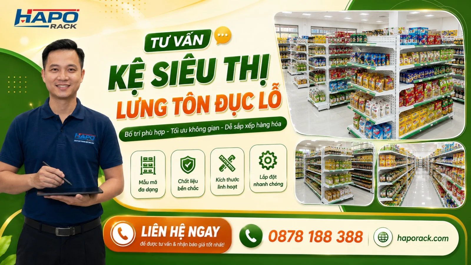 Kệ Siêu Thị Lưng Tôn Lỗ Đơn, Đôi – Báo Giá Tham Khảo 2027