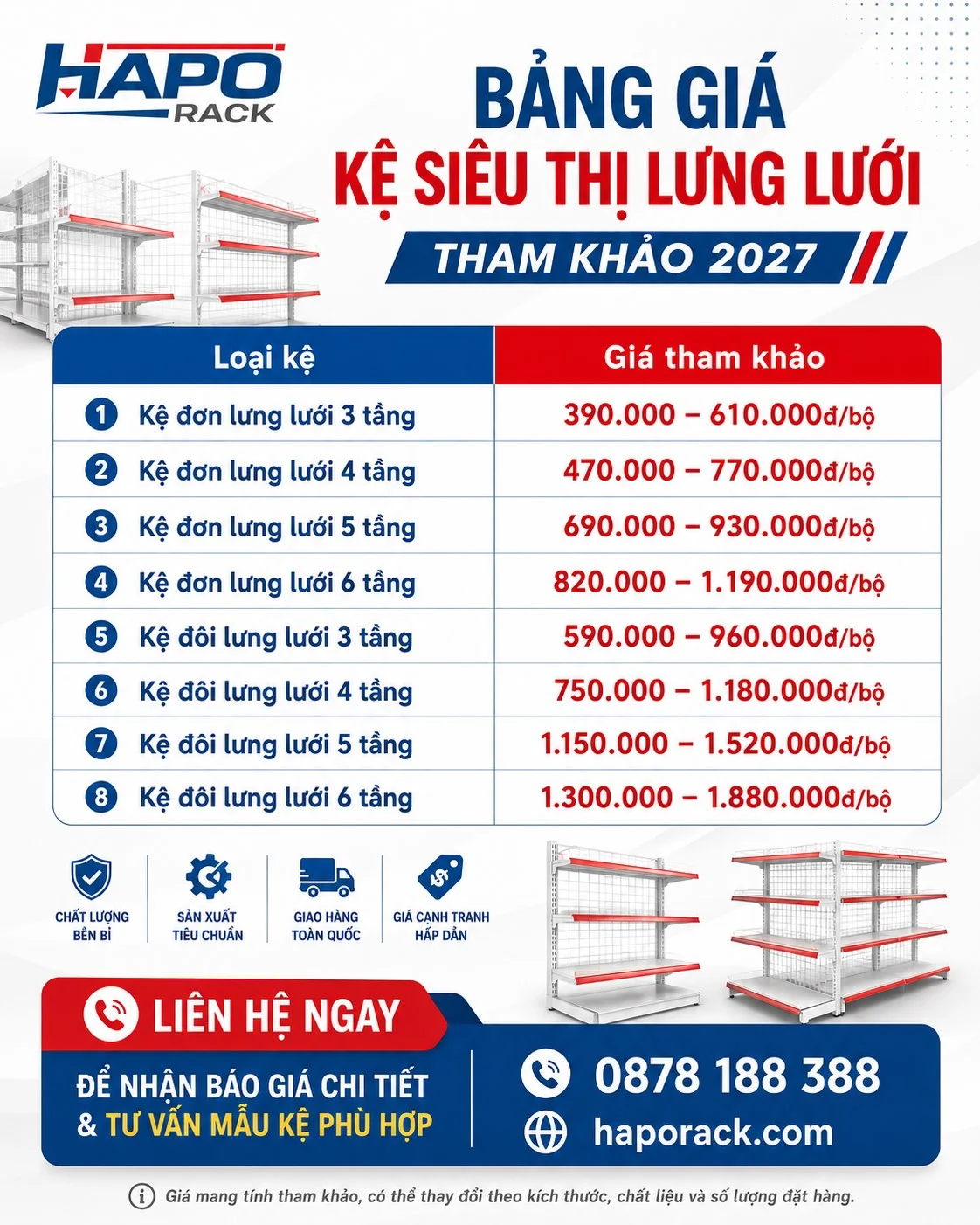 Kệ Siêu Thị Tôn Lỗ Xã Bàu Lâm