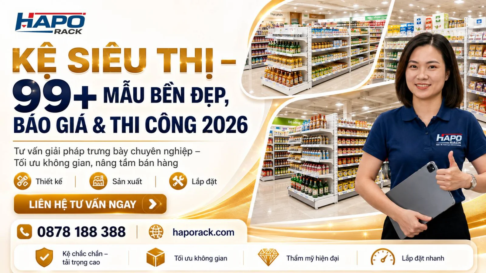 Kệ Siêu Thị – Top 99+ Mẫu Bền Đẹp, Báo Giá Mới Nhất 2026